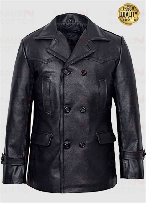 kriegsmarine leather jacket replica|german black leather u boat jacket.